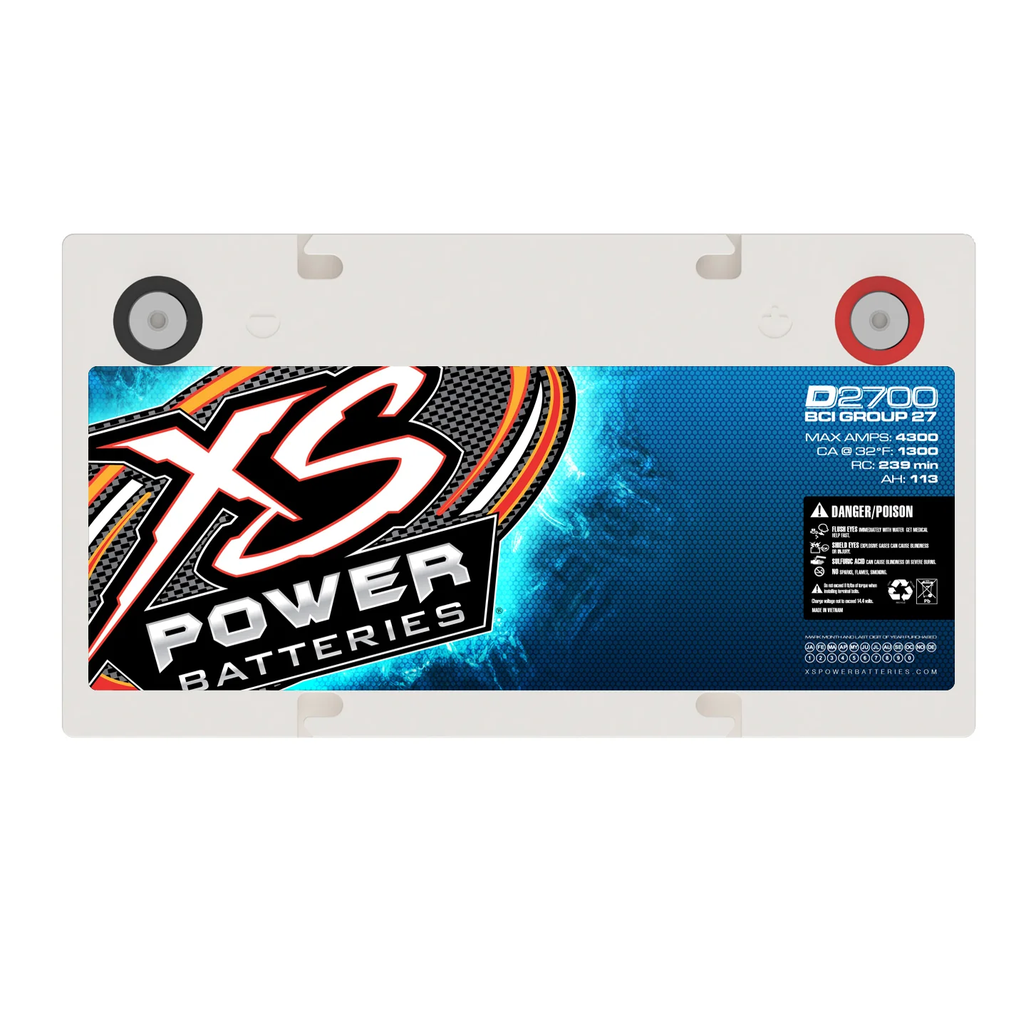 XS Power D2700 Group 27 12V AGM Battery - Image 4