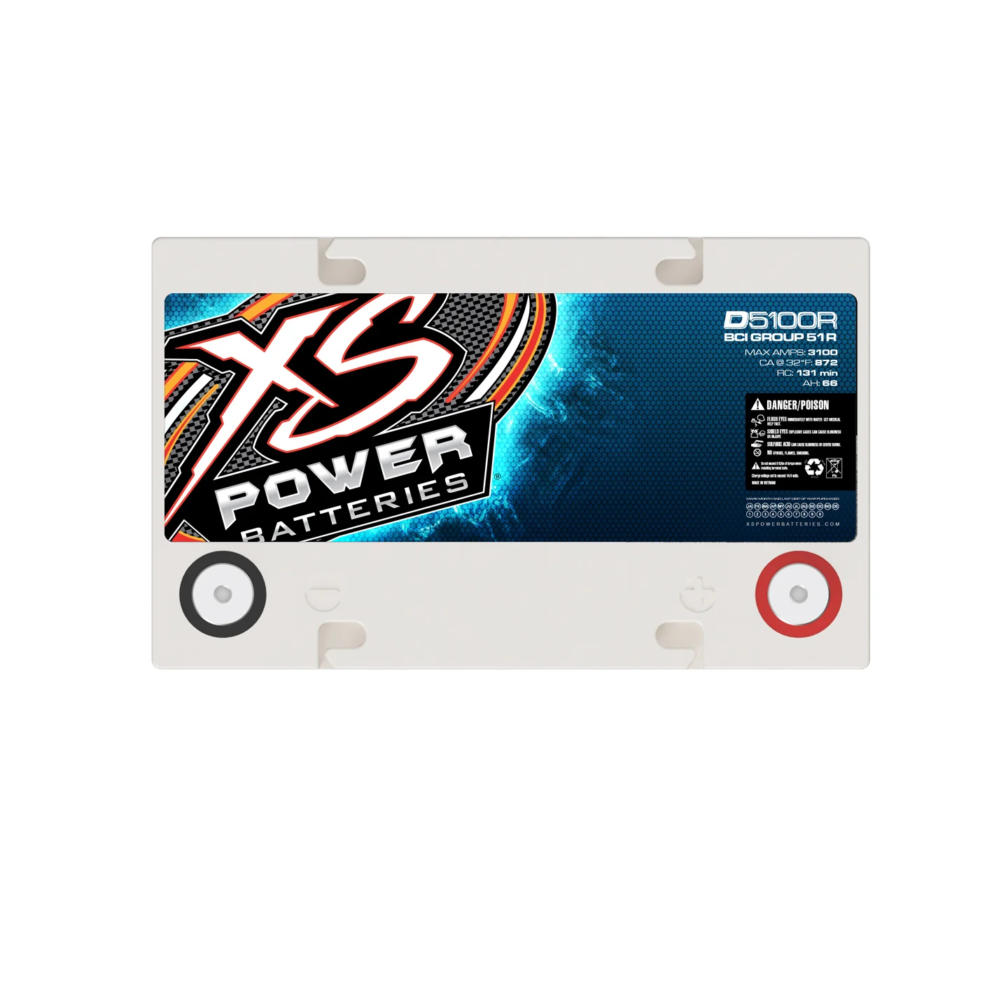XS Power D5100R Group 51R 12V AGM Battery - Image 4