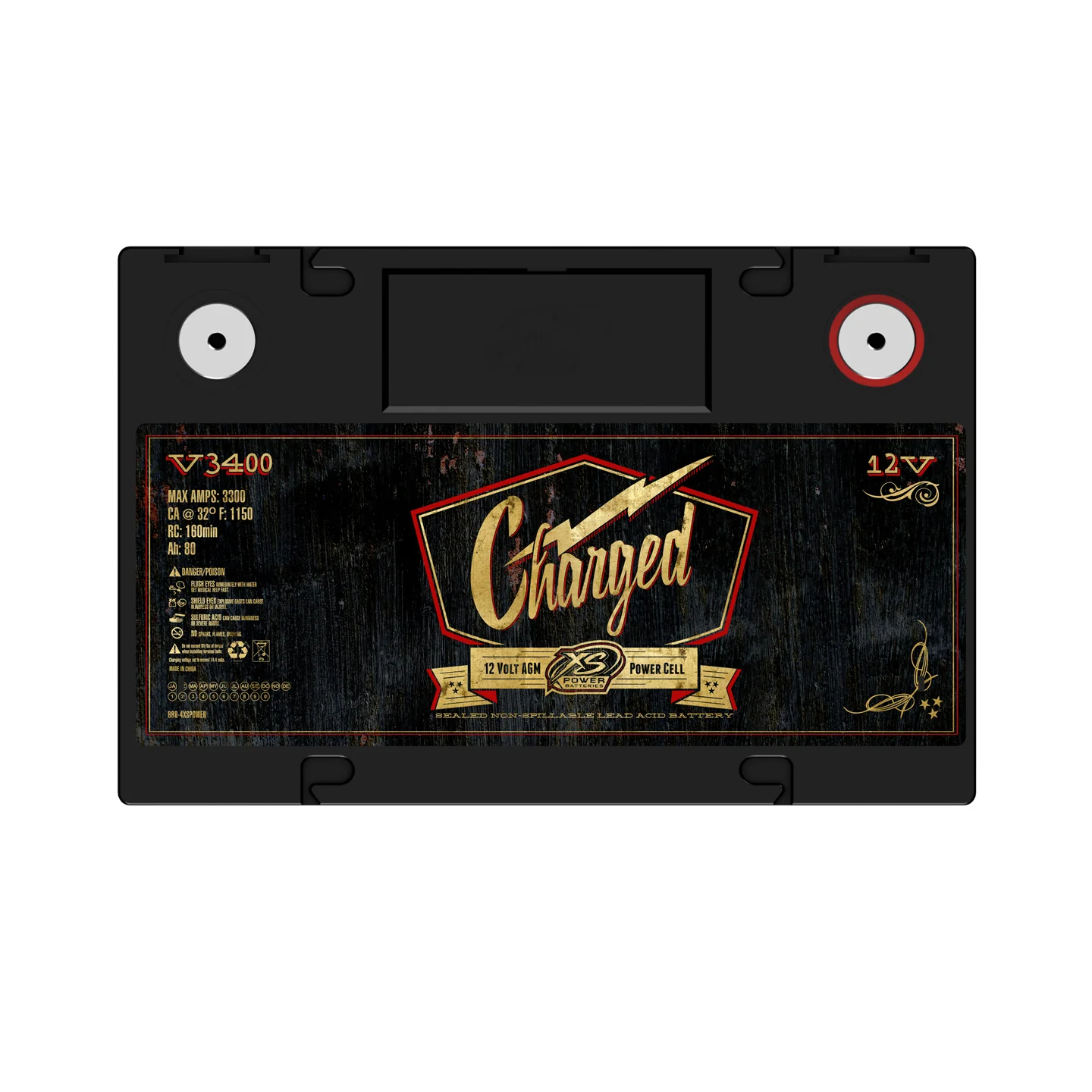 XS Power V3400 Group 34 Vintage 12V AGM Battery - Image 4