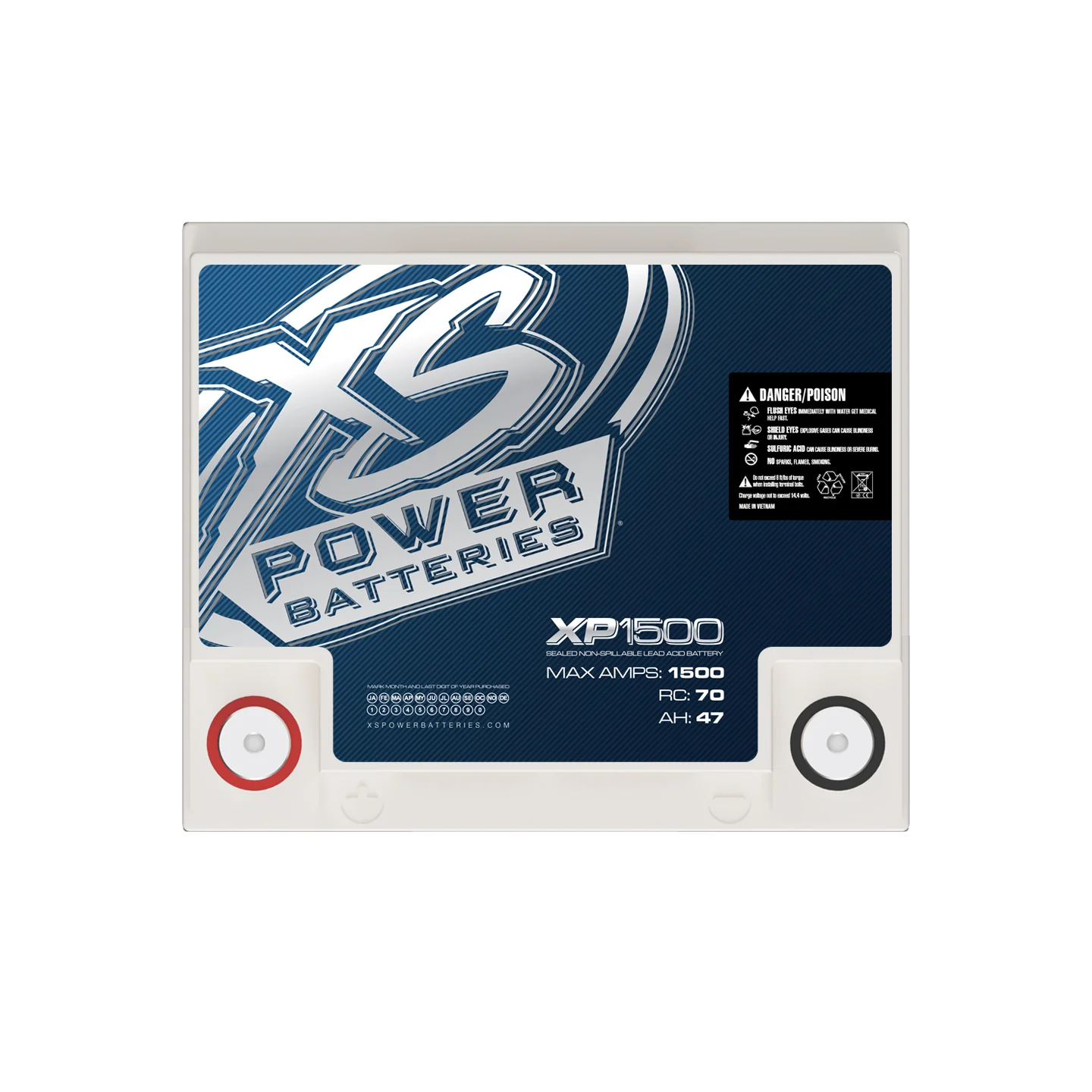 XS Power XP1500 12V AGM Secondary Reserve Battery - Image 4