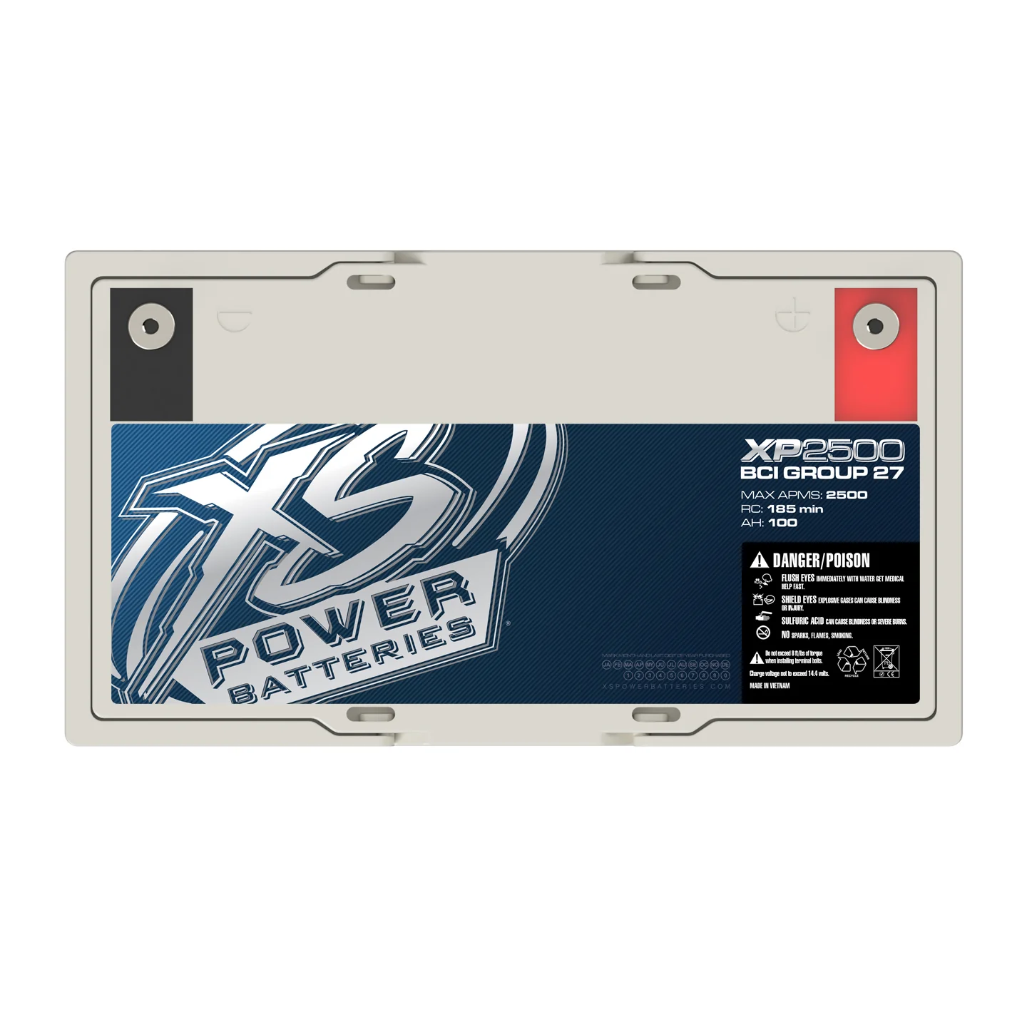 XS Power XP2500 12V AGM Secondary Reserve Battery - Image 4