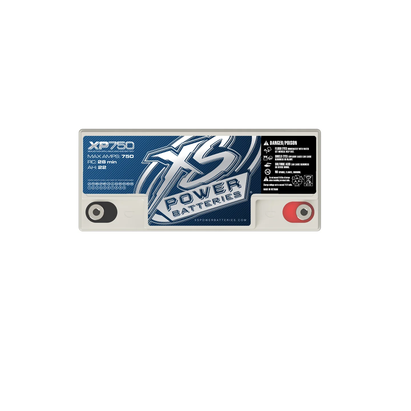 XS Power XP750 12V AGM Secondary Reserve Battery - Image 4